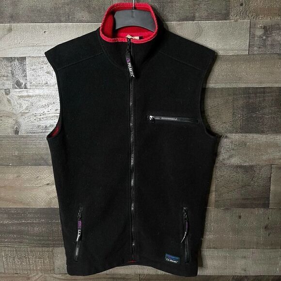 VTG LL Bean USA Fleece Vest Medium - Picture 1 of 4